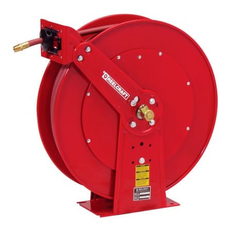 Reelcraft Reelcraft 1/2"x100' 300PSI Heavy Duty Dual Pedestal Spring Retractable Steel Air Hose Reel 82100 OLP